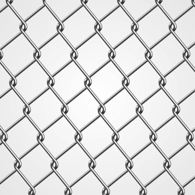 Realistic Metal Chain Fence