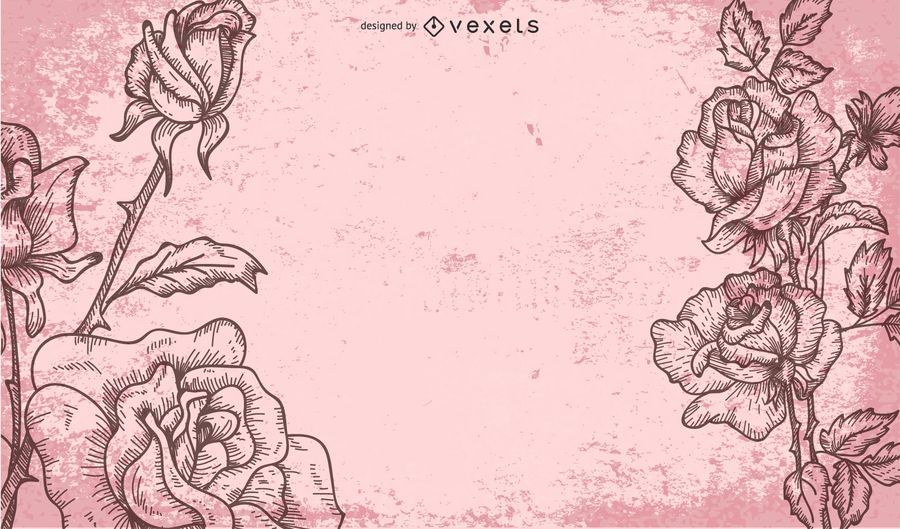 Fondo retro retro con rosas Fondo retro retro con rosas