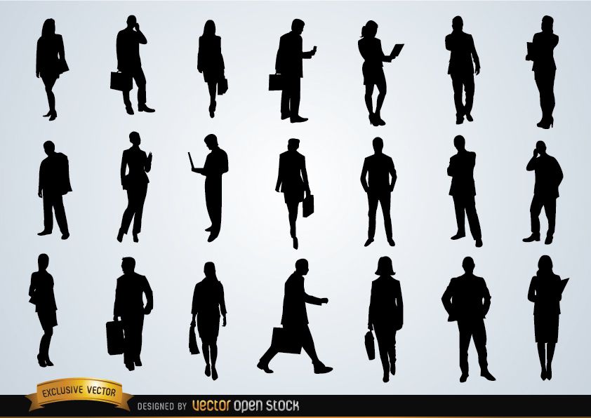 Business people silhouettes