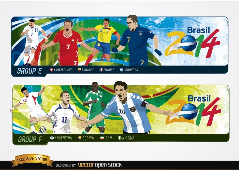 Encabezados con grupos Brasil 2014