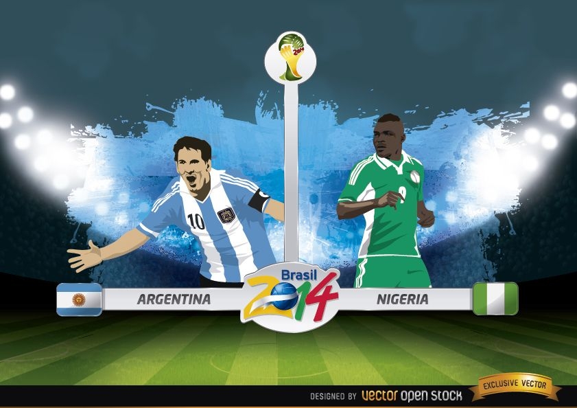 Argentinien vs. Nigeria Spiel Brasilien 2014