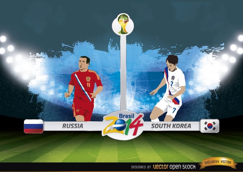 Russland vs. S?dkorea Spiel Brasilien 2014