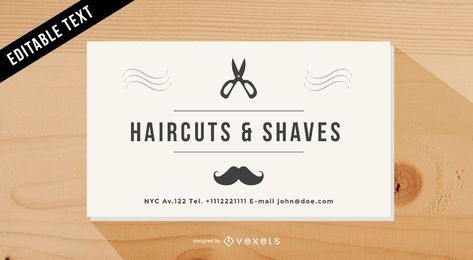 Cartão de visita vintage da barbearia