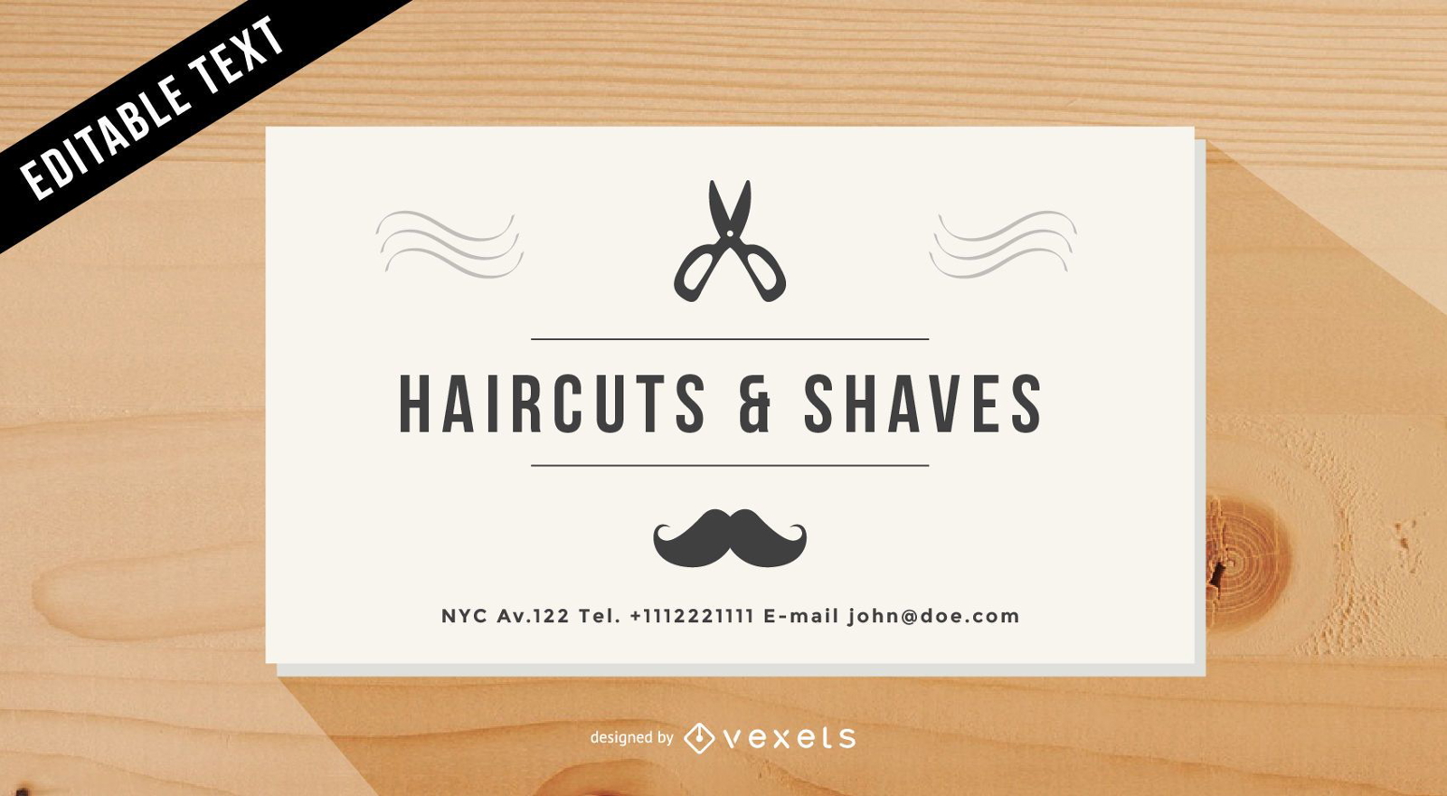 Cartão de visita vintage da barbearia