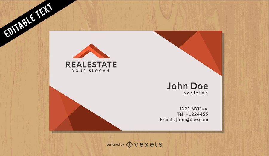 Tarjeta de visita negra de Real Estate Tarjeta de visita negra de Real Estate