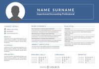 Classic 1 Page Resume Template Vector Download