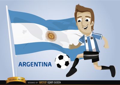Argentina Football Cartoon Character Flag Vector Download Argentina Football Cartoon Character Flag Vector Download