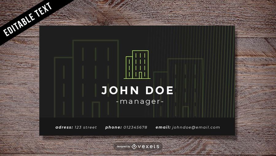Tarjeta de visita inmobiliaria editable Tarjeta de visita inmobiliaria editable
