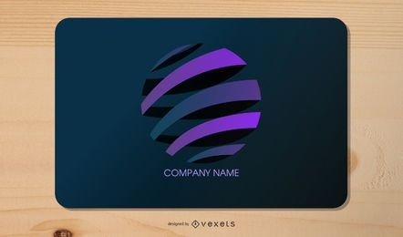 Dark and Purple Stylish Business Card