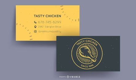 Cartão de negócio de restaurante Chicken Palace