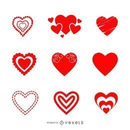 Valentine Heart Icon Set