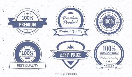 Insignias y sellos de escudo premium vintage