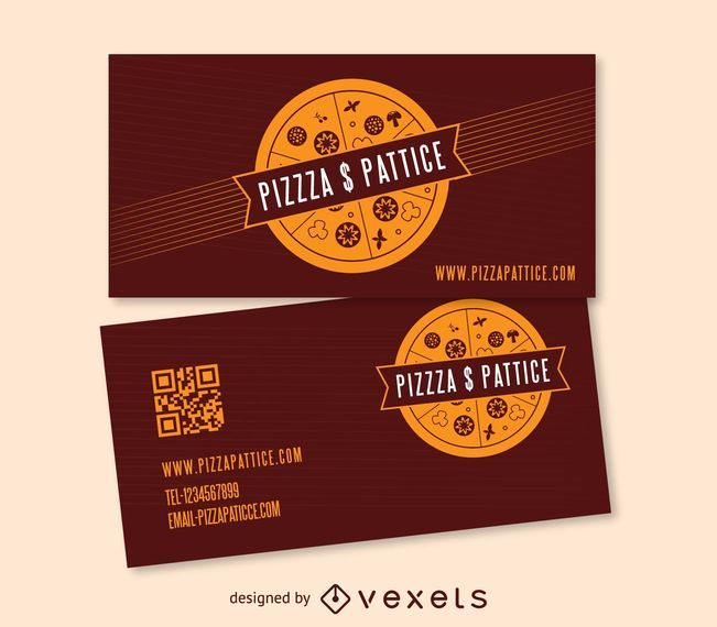Pizza y Pattice Tarjeta de visita de comida rápida Pizza y Pattice Tarjeta de visita de comida rápida