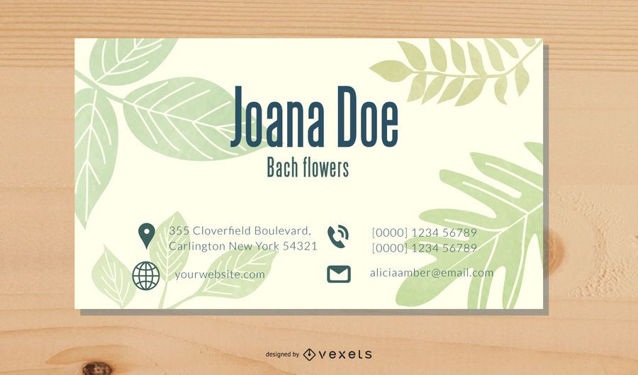 Elegant Floral Business Card Template Elegant Floral Business Card Template