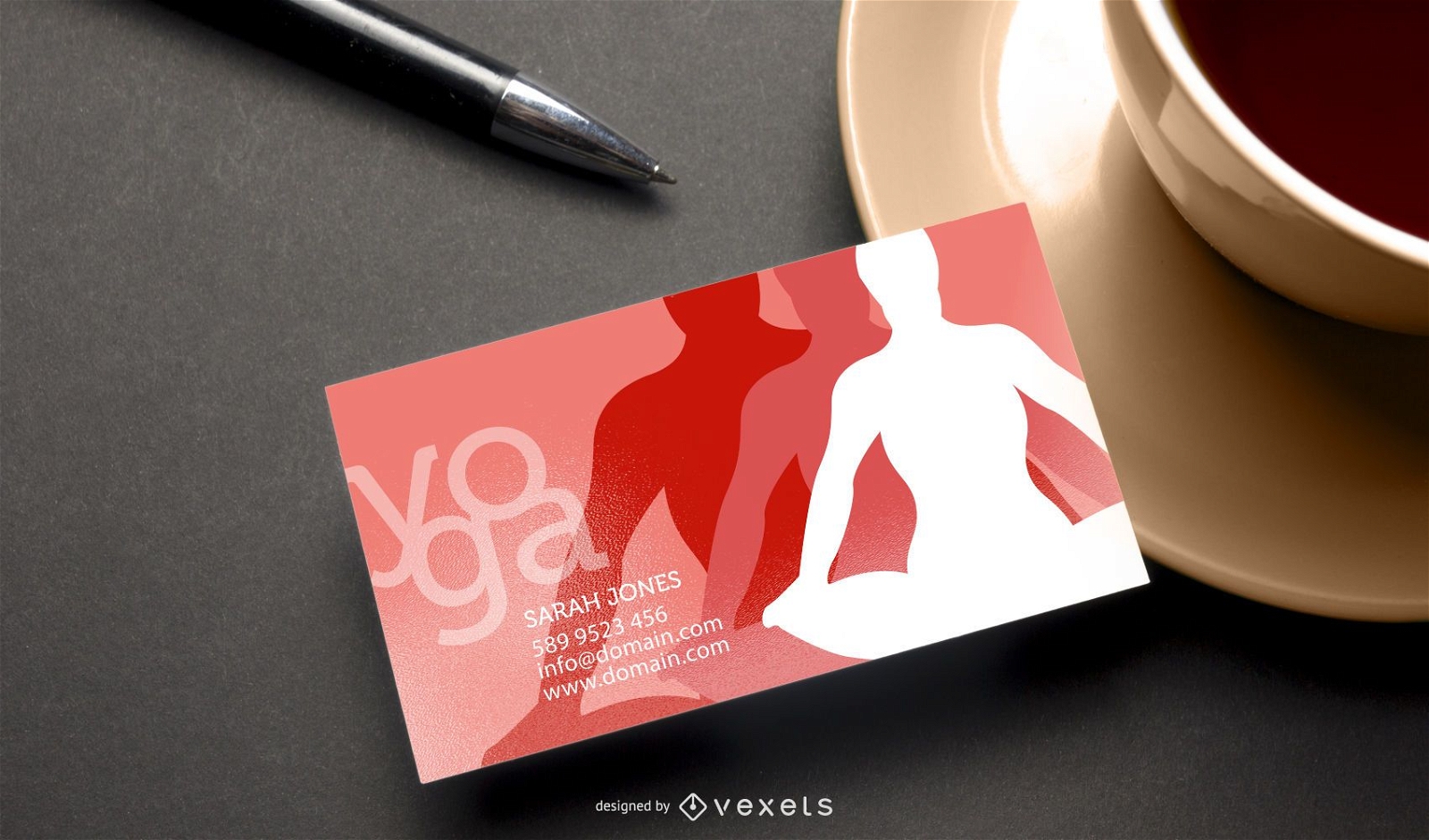 Green Yoga Business Card Template
