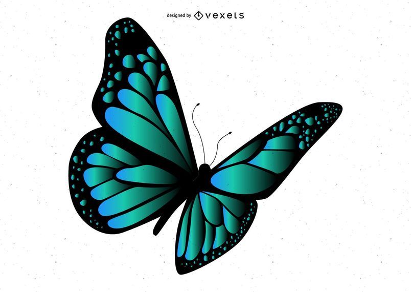 Stilvoller blauer Schmetterling Stilvoller blauer Schmetterling