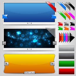 Conjunto deslizante brilhante da web com fitas