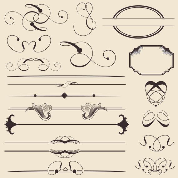 Calligraphic Decoration and Frame Pack Calligraphic Decoration and Frame Pack