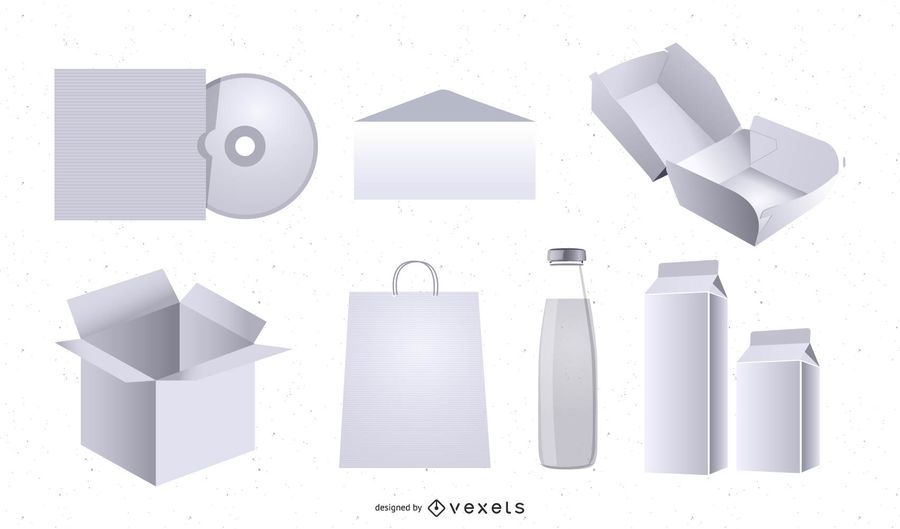 Download 3D Packaging Mockup Template - Vector download