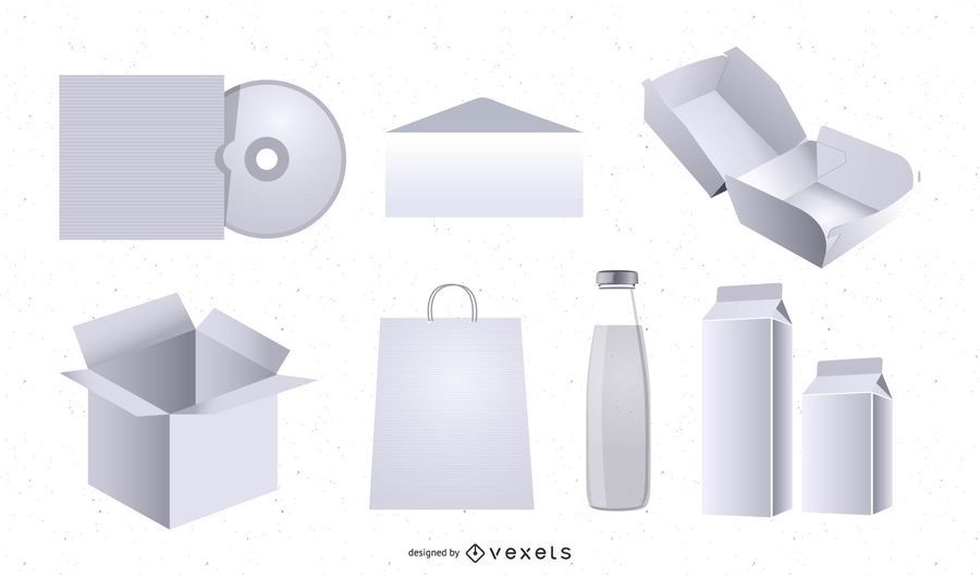 Vorlage für das 3D-Verpackungsmodell Vorlage für das 3D-Verpackungsmodell