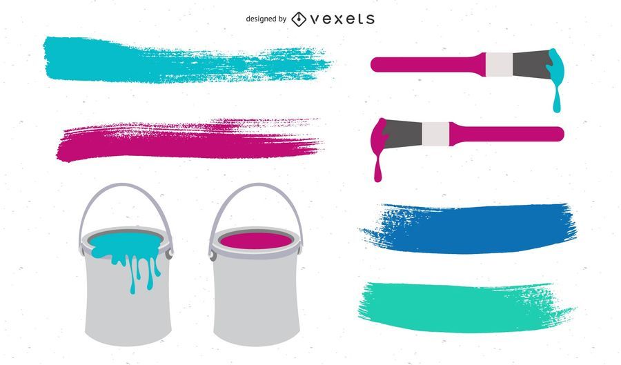 Paint Brush with Liquid Paintings Paint Brush with Liquid Paintings