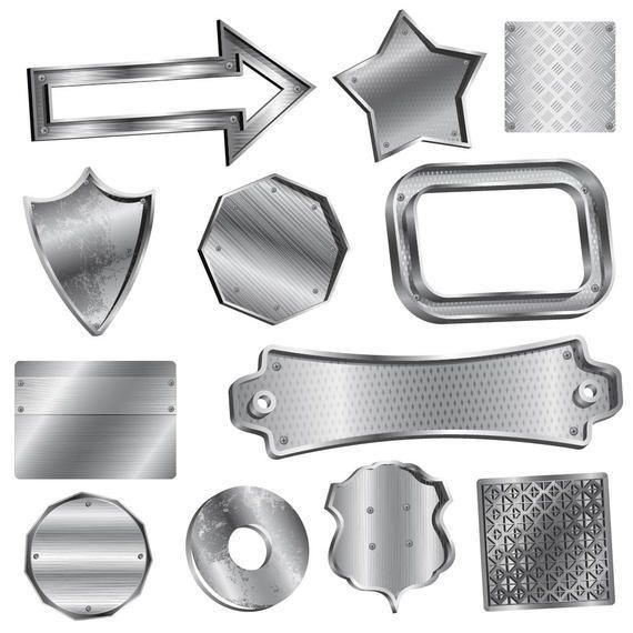 Realistic Metal Badge and Shield Pack Realistic Metal Badge and Shield Pack