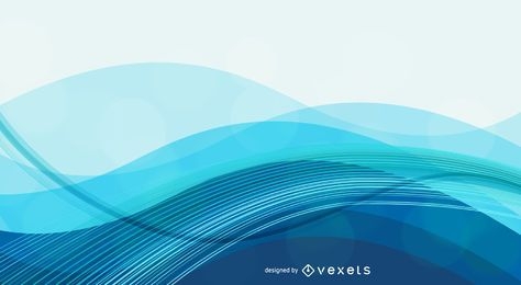 Abstract Blue Background with Waves