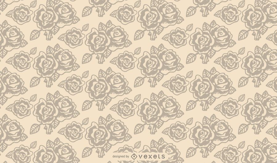 Vintage Seamless Sketchy Rose Pattern Vintage Seamless Sketchy Rose Pattern