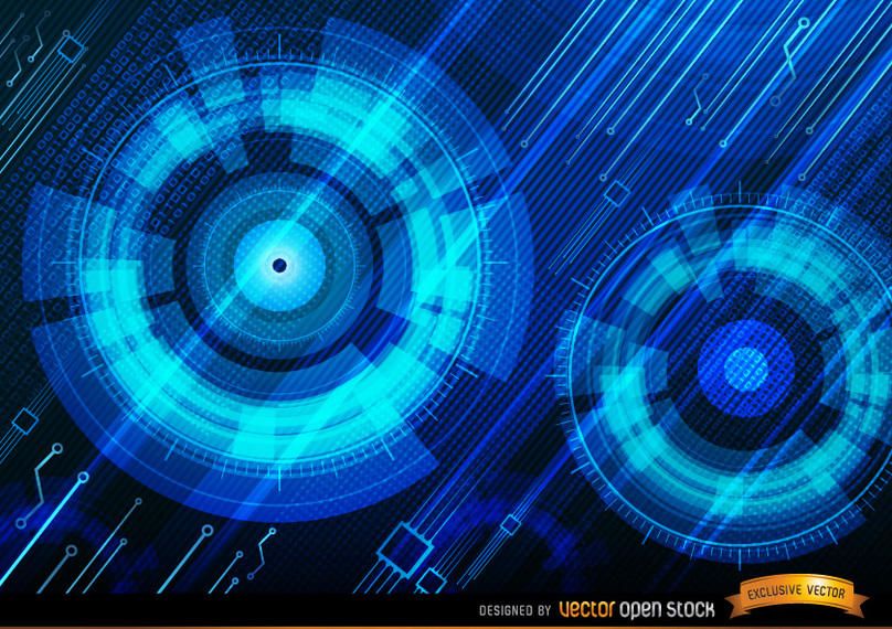 Technologic blue background Technologic blue background