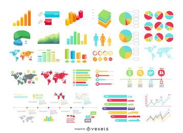 30 Plus Info Conjunto de gráficos con mapas y estadísticas