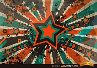 Fondo Grunge estrella vintage