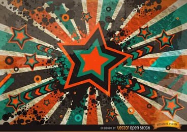 Grunge Vintage Star Background