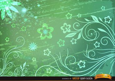 Fondo floral grunge