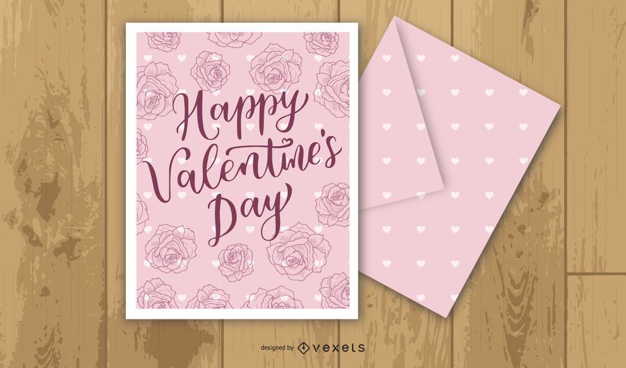 Template Vintage Card with Rose Template Vintage Card with Rose