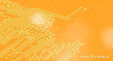 Circuit Board Orange Tech Background