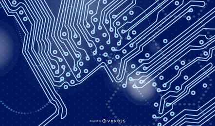 Fondo futurista azul Digitech