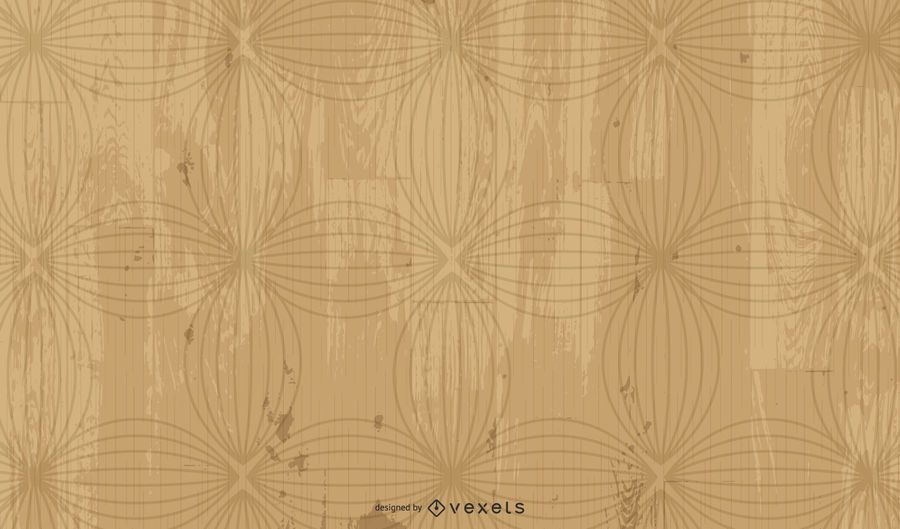 Grungy Wooden Background with Floral Elements Grungy Wooden Background with Floral Elements