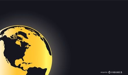 Schwarzer goldener Geschäftshintergrund mit Globus