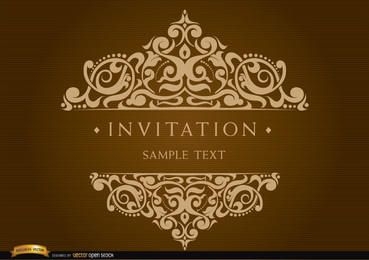 Invitation Card with Decorated Text