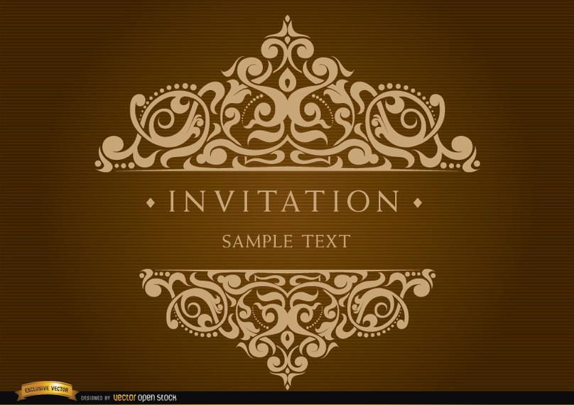 Invitation Card with Decorated Text Invitation Card with Decorated Text