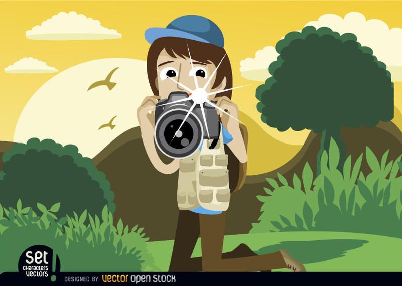 Photographer snapshot in landscape Photographer snapshot in landscape