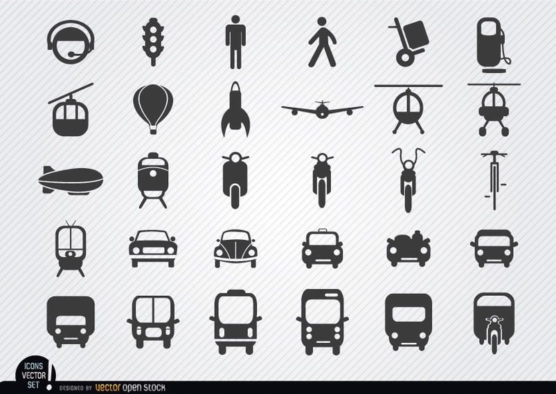 Transport icon set Transport icon set