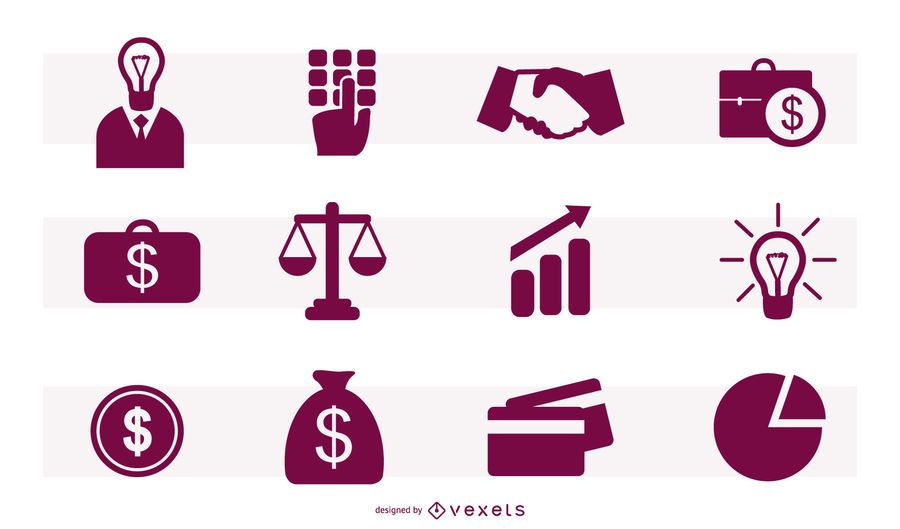 Hermoso conjunto de iconos financieros Hermoso conjunto de iconos financieros