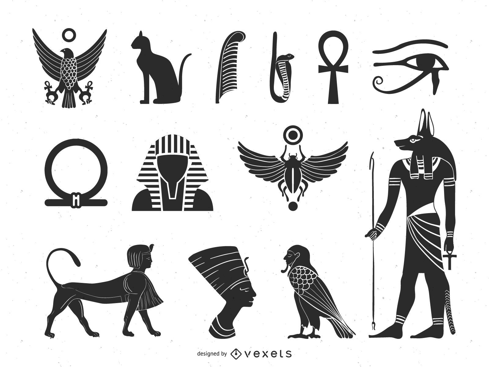 Pacote de Elementos da Cultura Antiga Egípcia