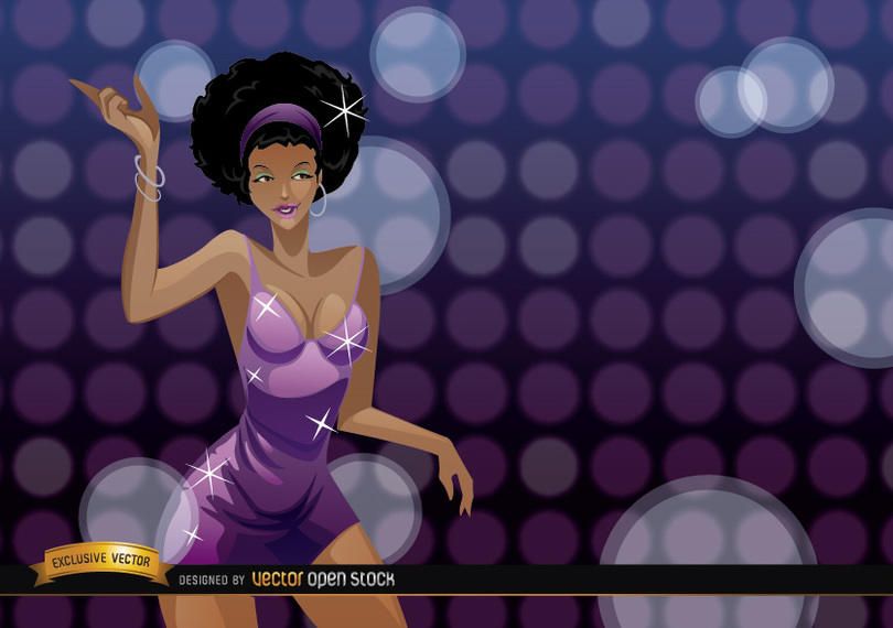 Attractive African girl dances in a party Attractive African girl dances in a party