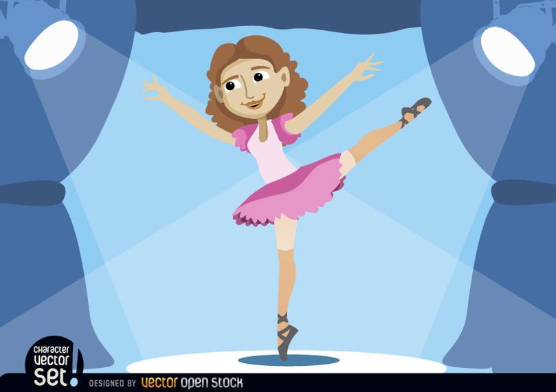 Ballerina performing on stage Ballerina performing on stage