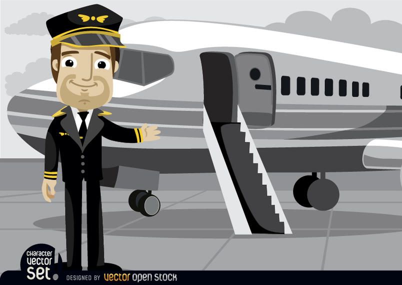 Pilot in front of plane Pilot in front of plane
