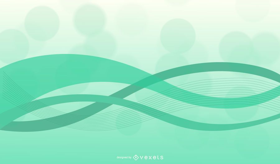 Fondo abstracto de ondas verdes con curvas Fondo abstracto de ondas verdes con curvas