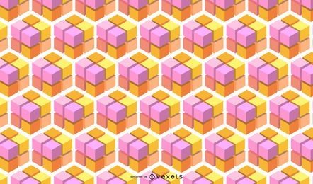Geometric Abstract 3D Cubic Pattern