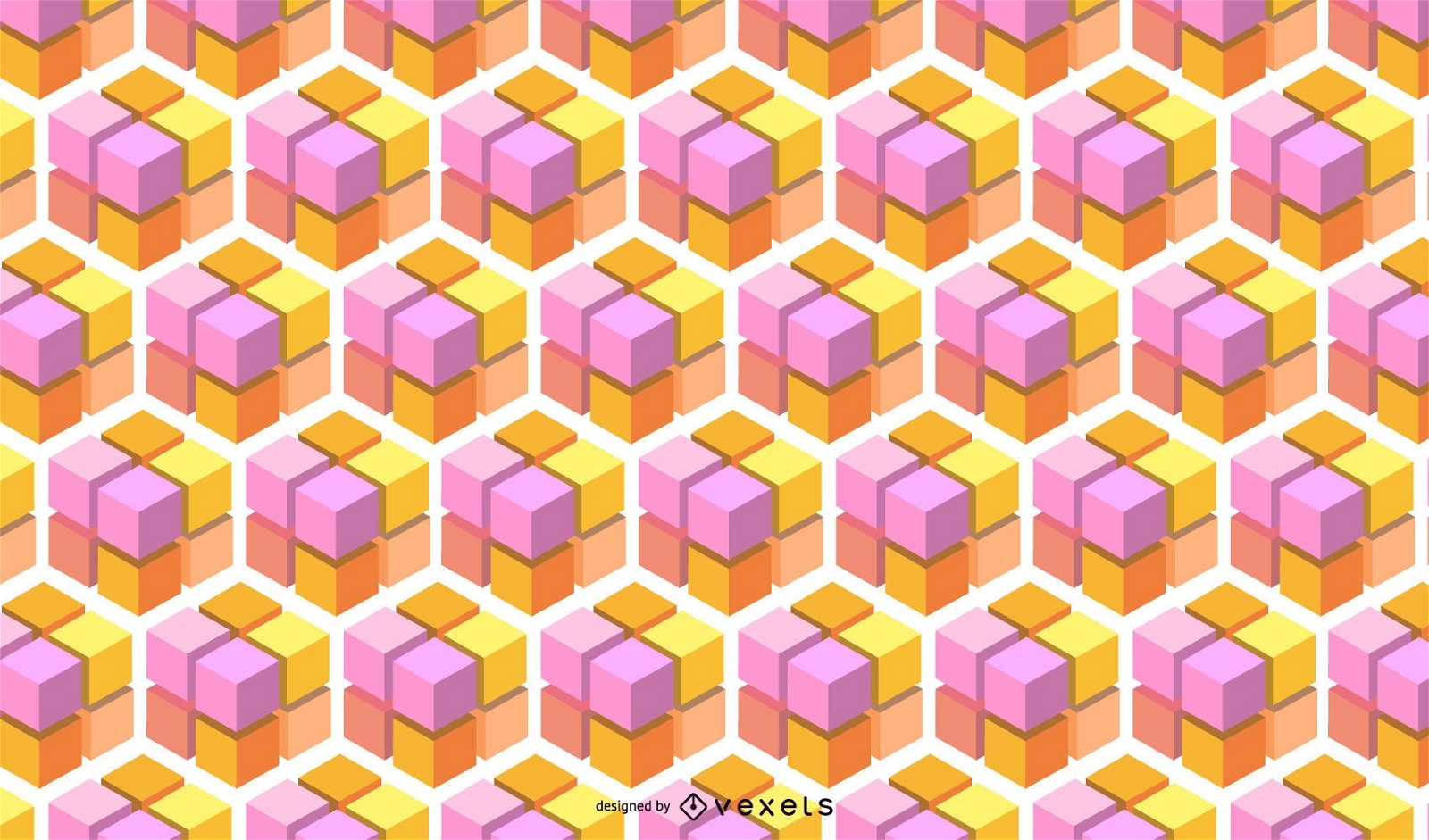 Geometric Abstract 3D Cubic Pattern